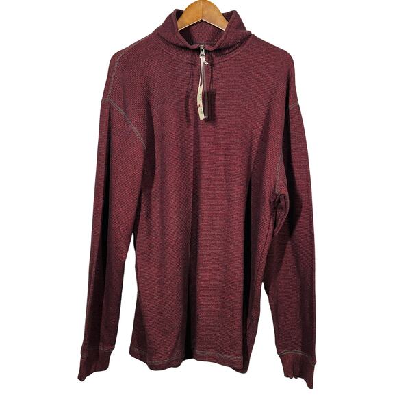 NEW! Red Head Brand Co. Quarter Zip Red Black Long Sleeve Pullover - L - Picture 1 of 5